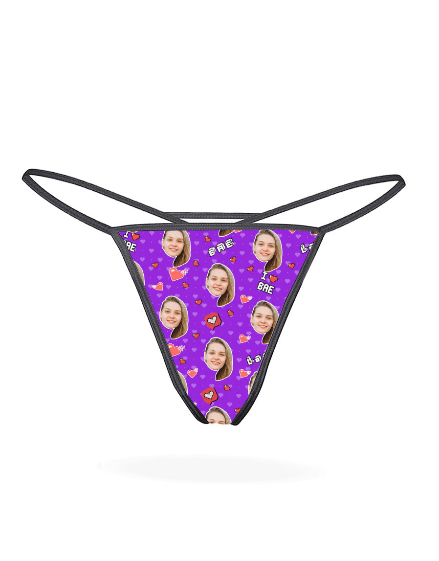 I Love Bae Custom Thong