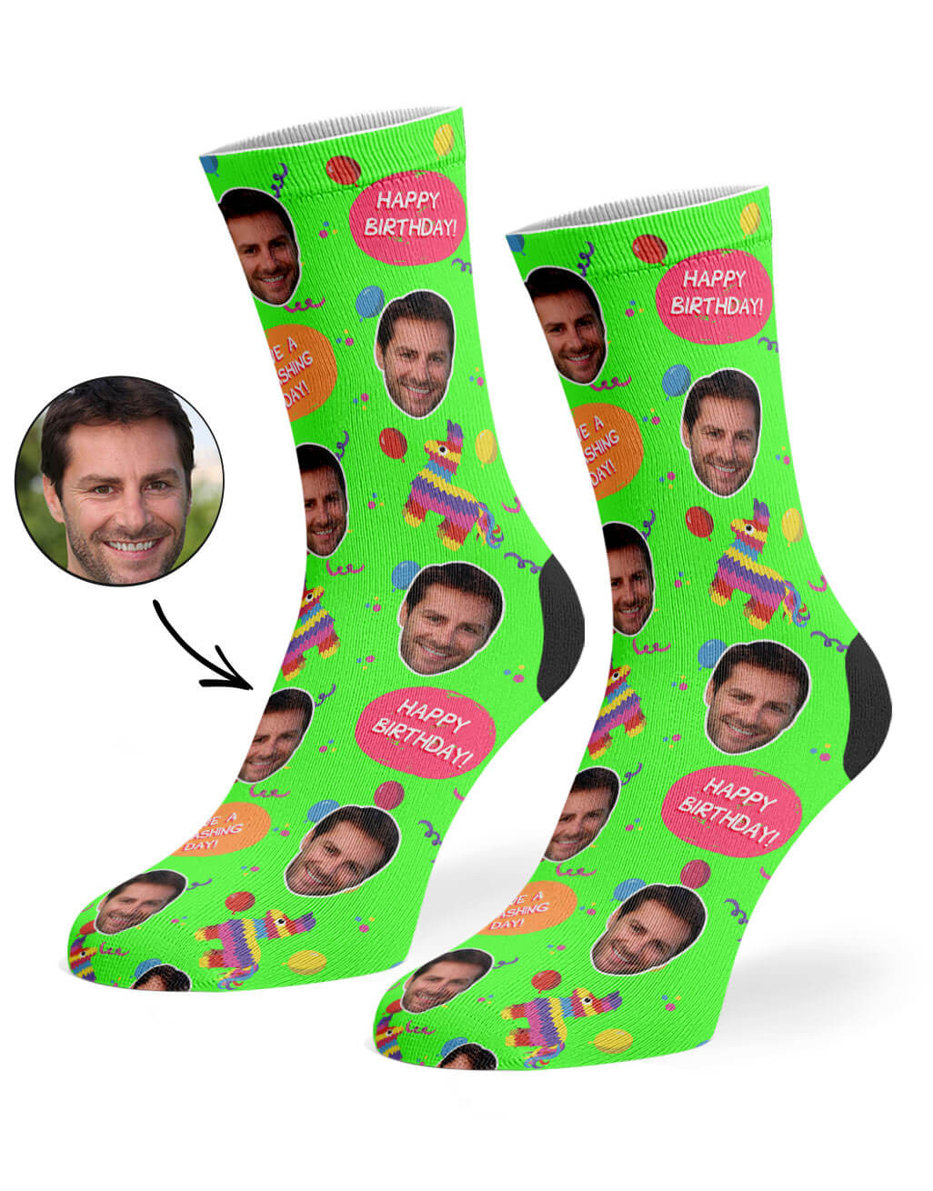 Pinata Birthday Custom Socks