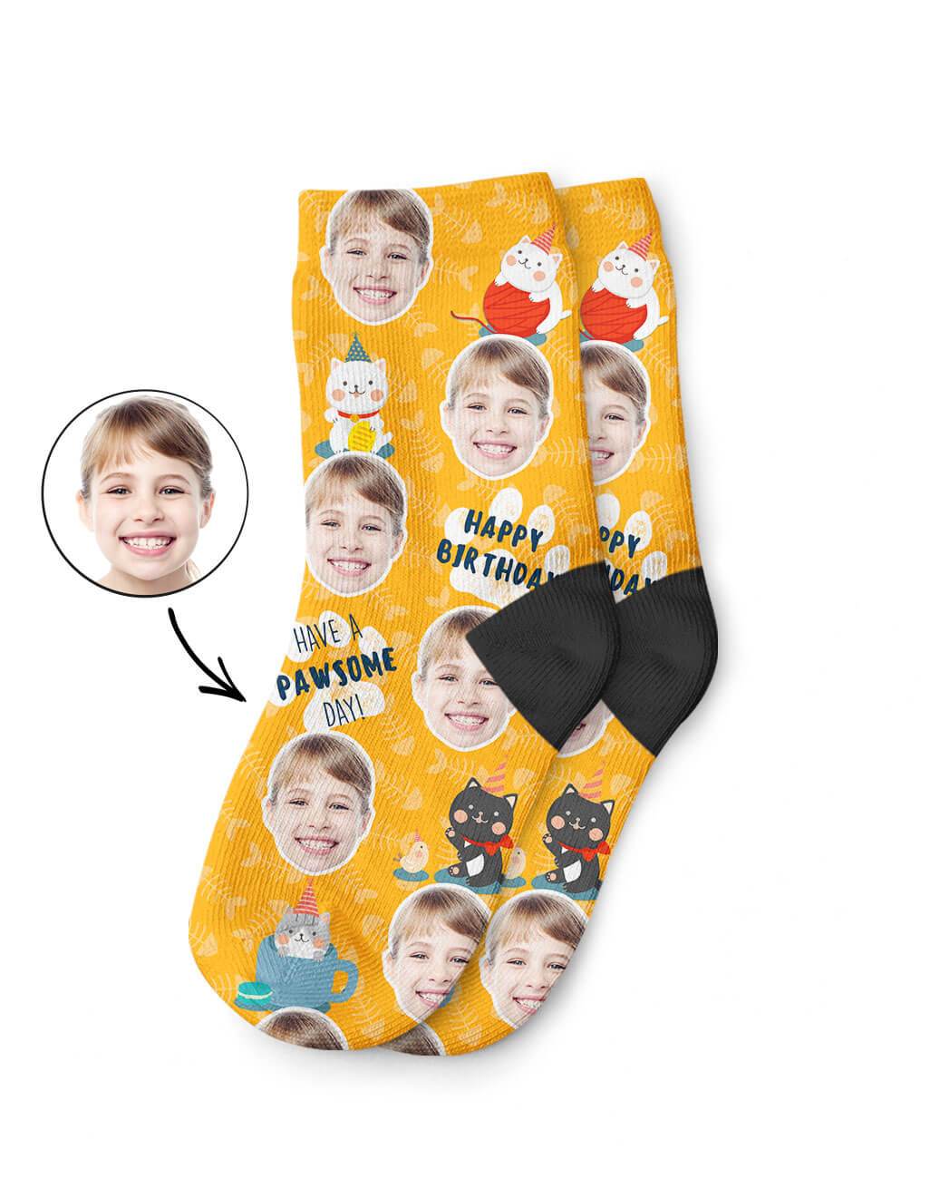 Pawsome Birthday Kids Socks