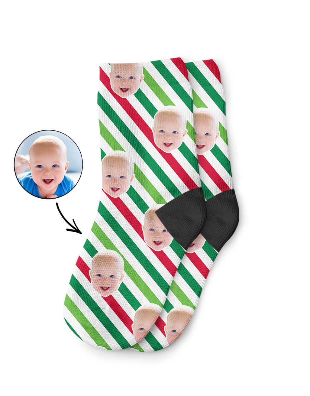 Christmas Stripes Kids Socks
