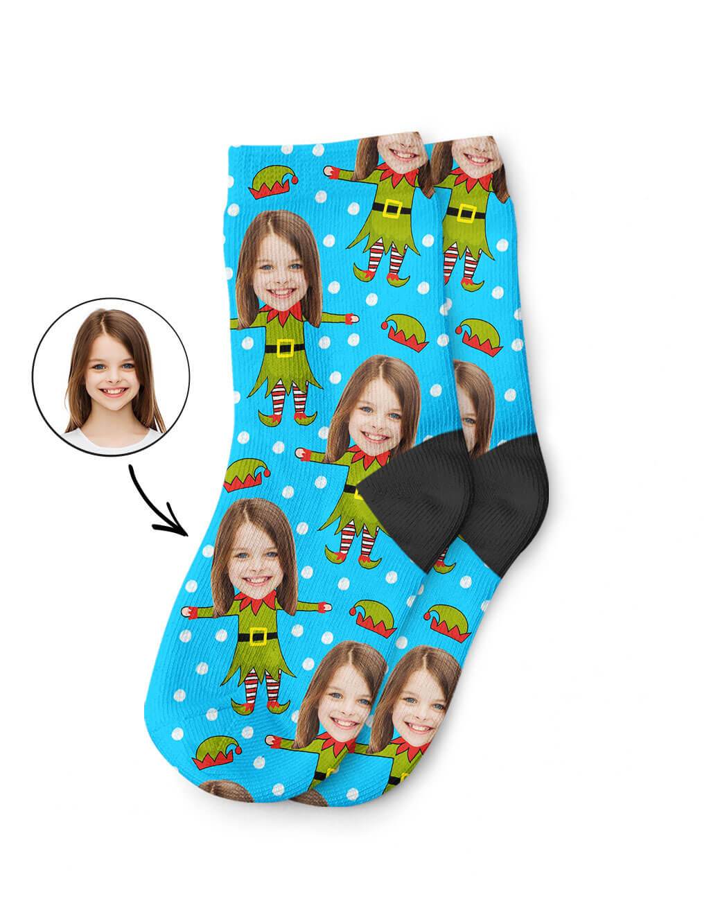 Elf Face Kids Socks