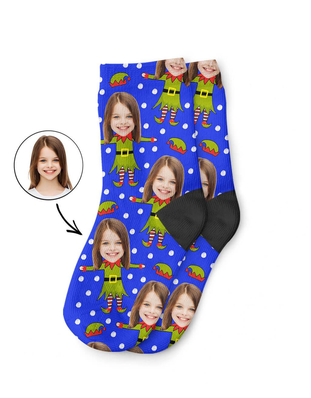 Elf Face Kids Socks