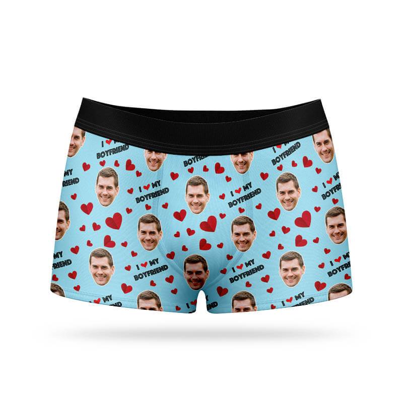 I Love My Boyfriend Custom Boxers