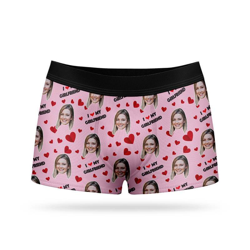 I Love My Girlfriend Custom Boxers