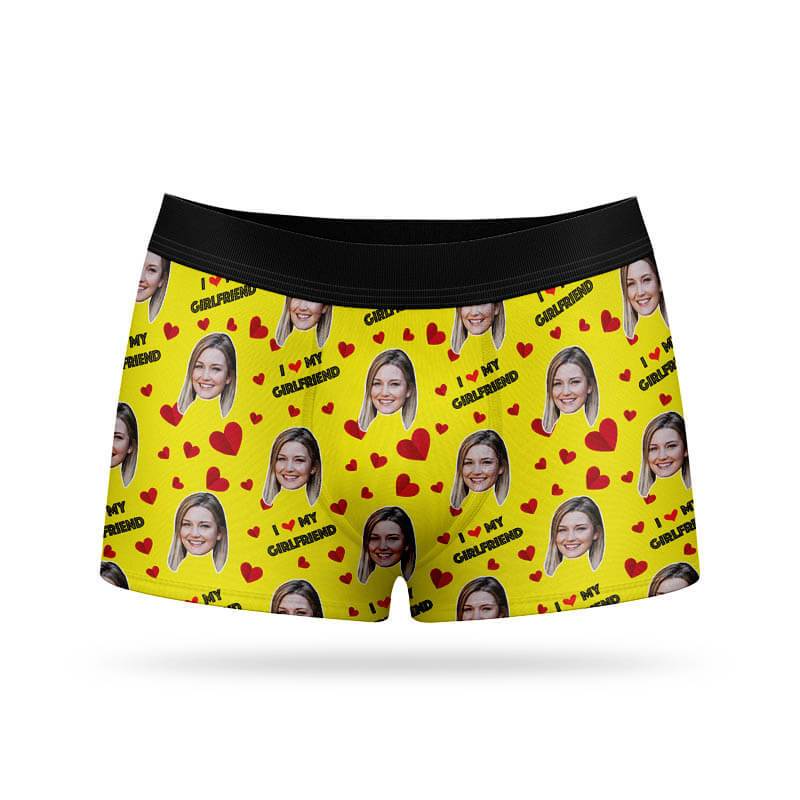 I Love My Girlfriend Custom Boxers