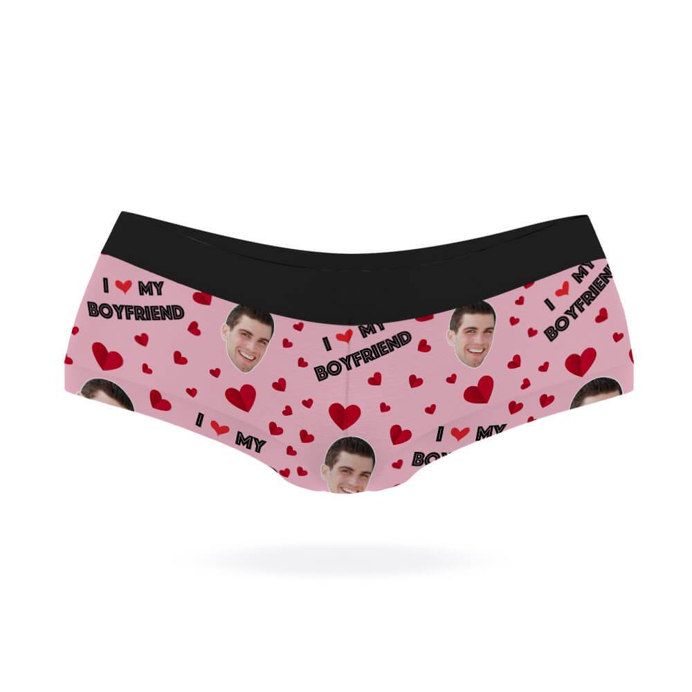 I Love My Boyfriend Panties Custom Underwear Super Socks