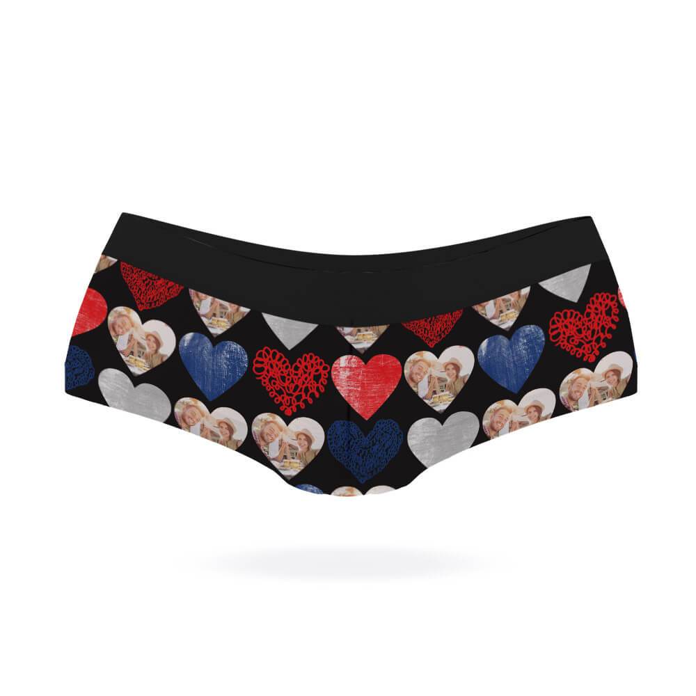 Heart Photo Collage Custom Panties