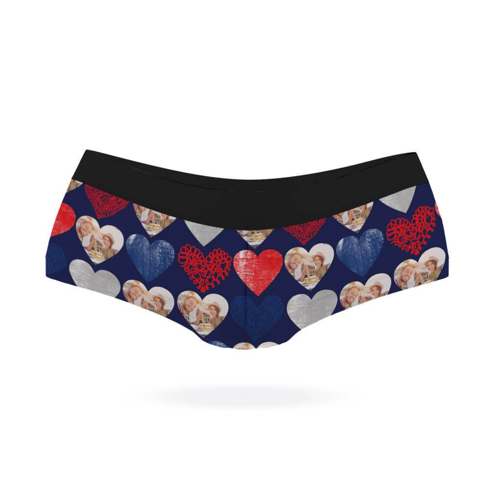 Heart Photo Collage Custom Panties