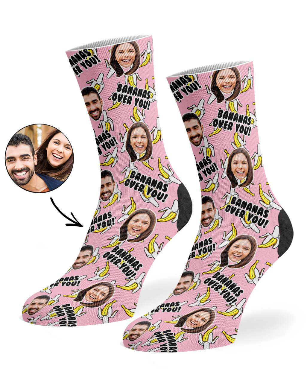 Bananas Over You Custom Socks