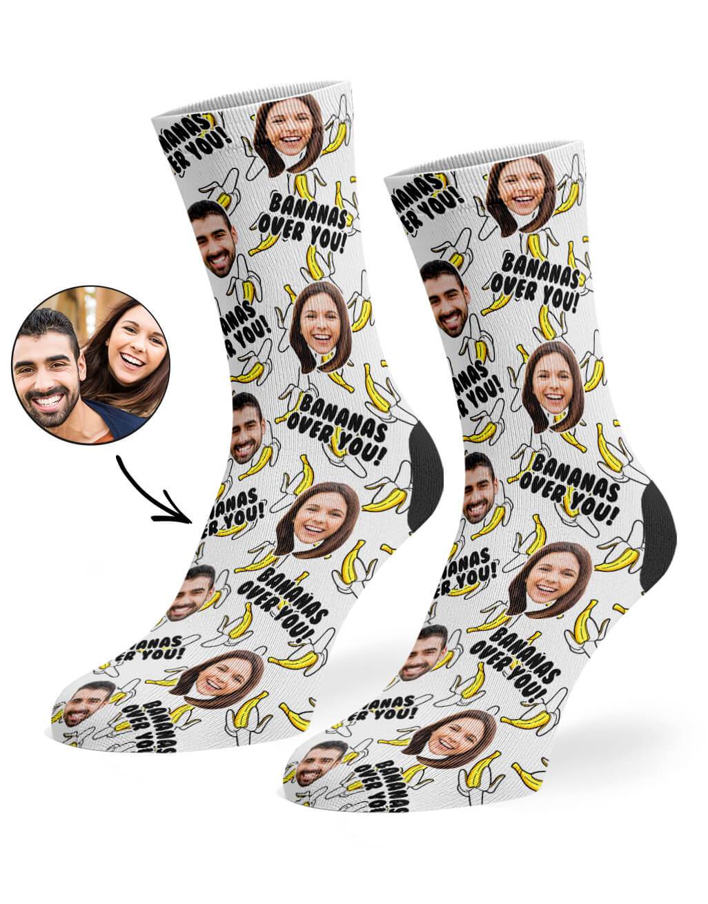 Bananas Over You Custom Socks