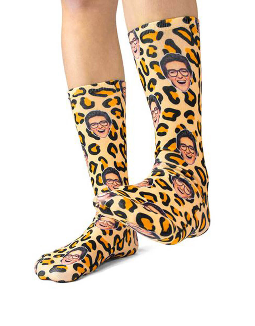 Leopard Print Face Custom Socks