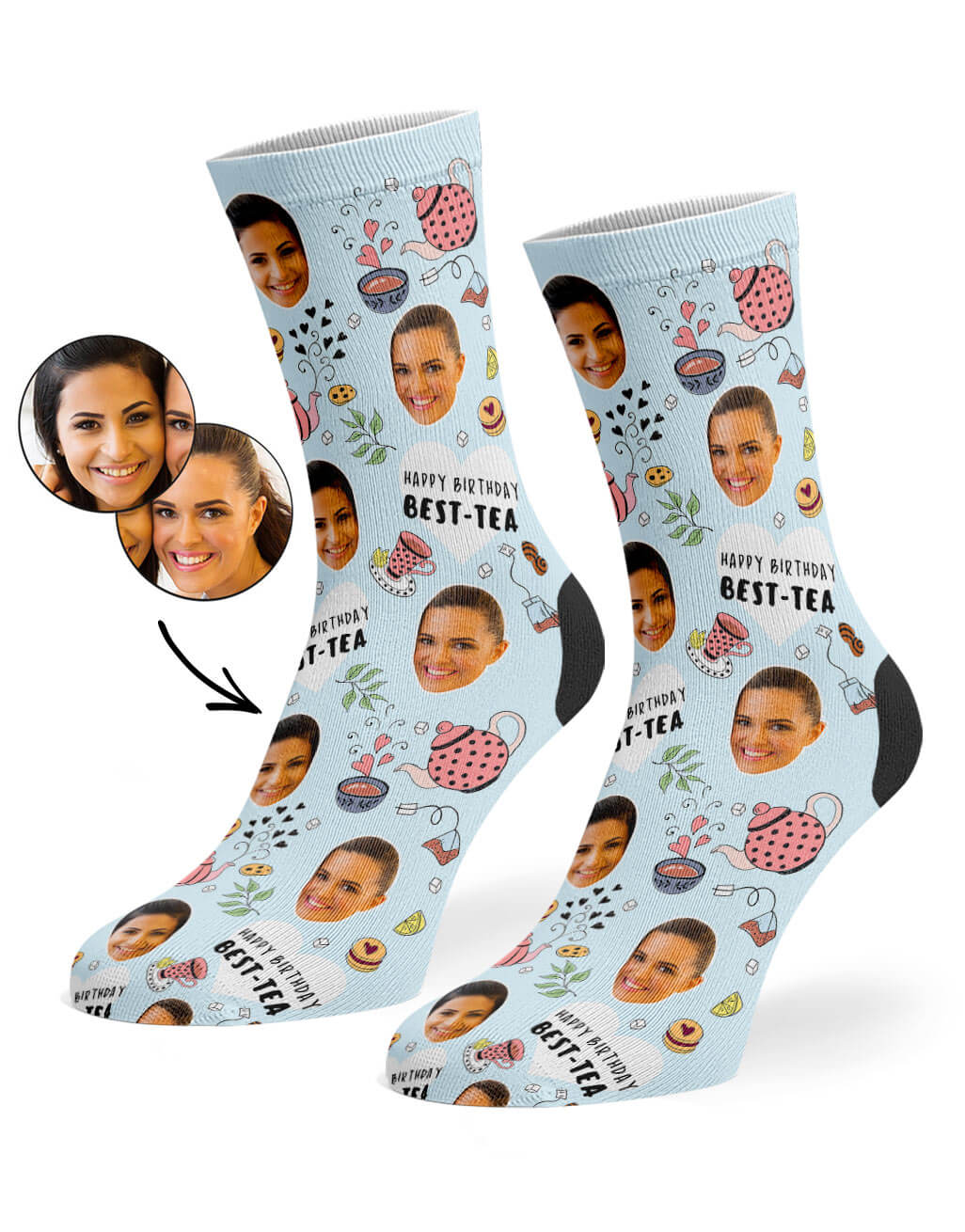 Happy Birthday Best-Tea Custom Socks