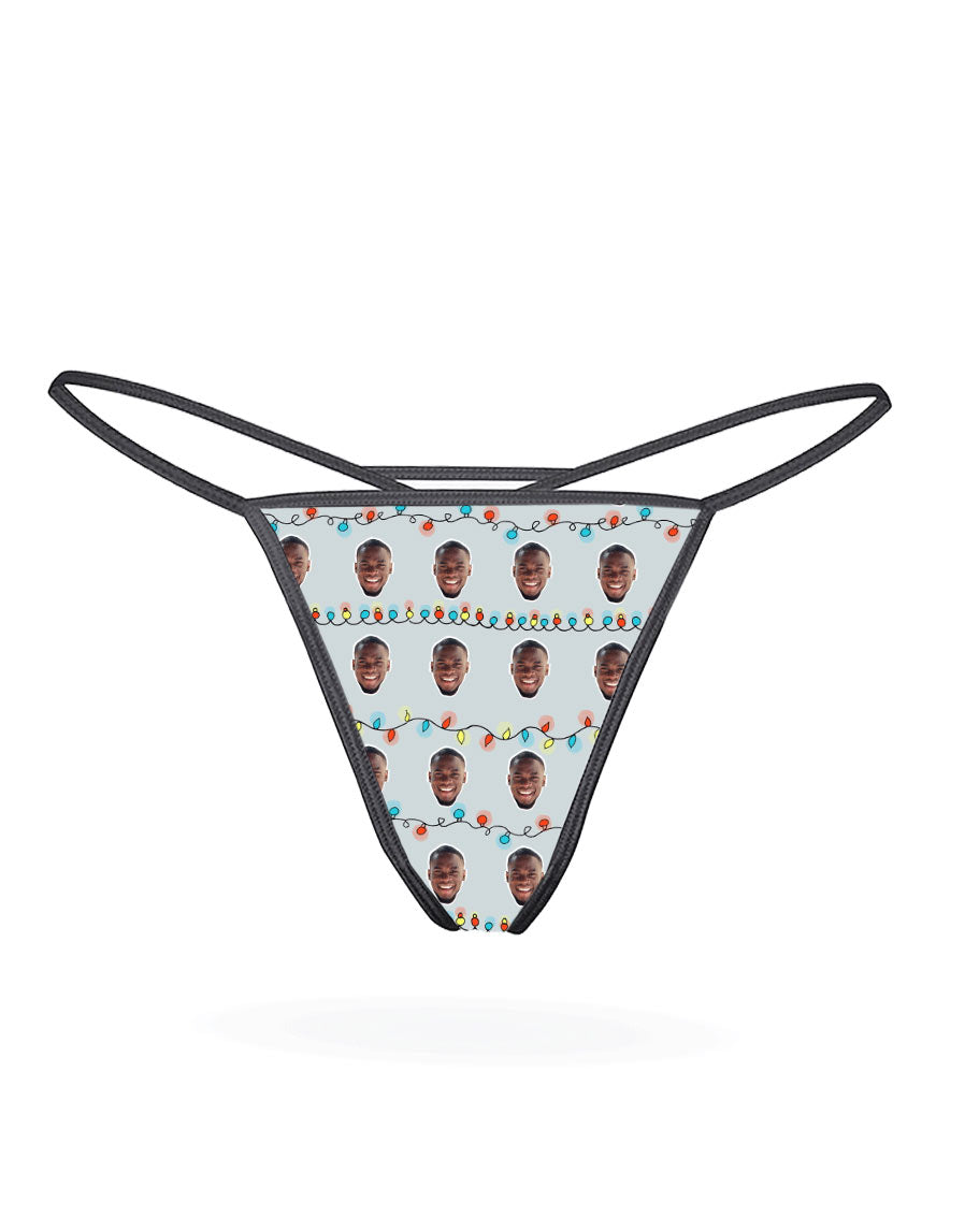 Christmas Lights Custom Thong