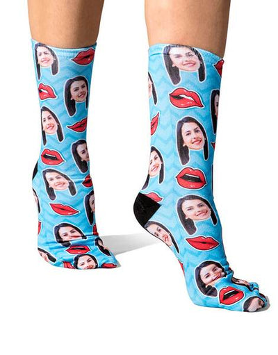 Comic Lips Custom Socks