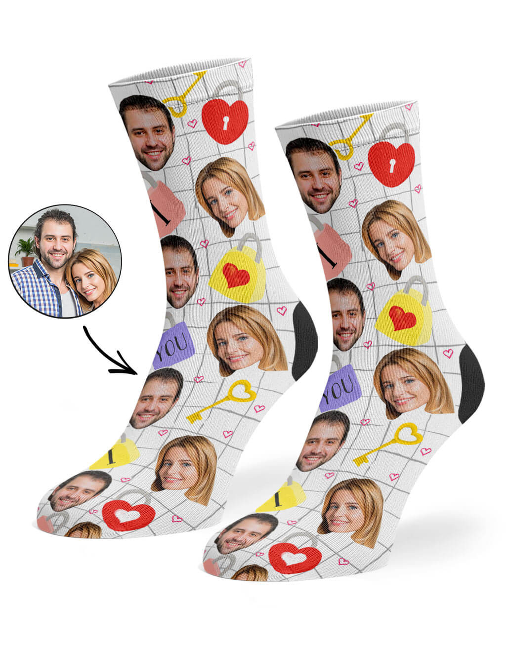 Love Locks Custom Socks