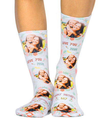 Love You Mothers Day Custom Socks