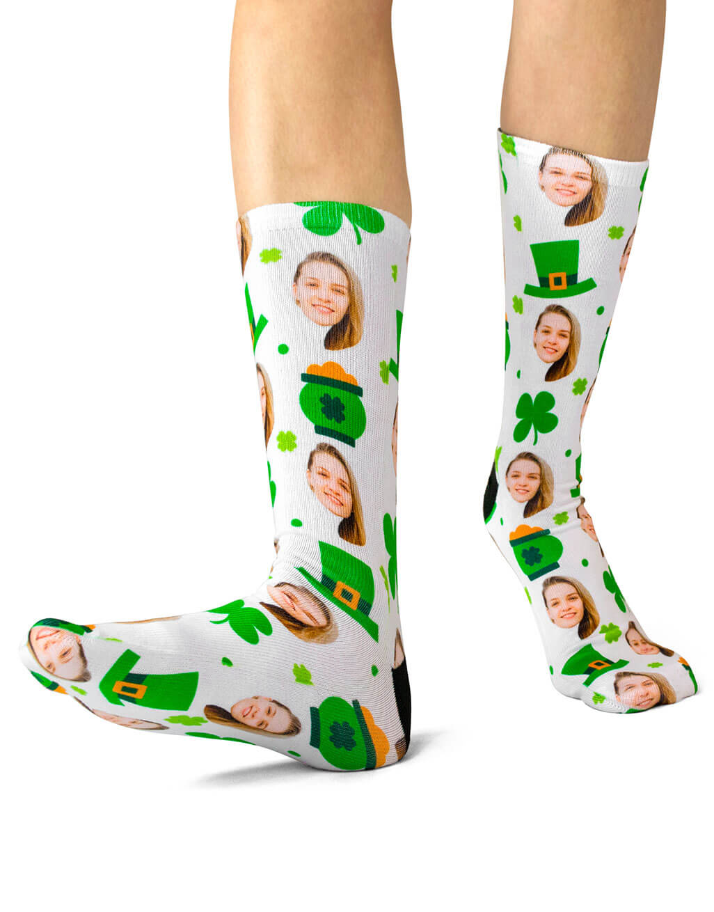 Luck of the Irish Face Custom Socks