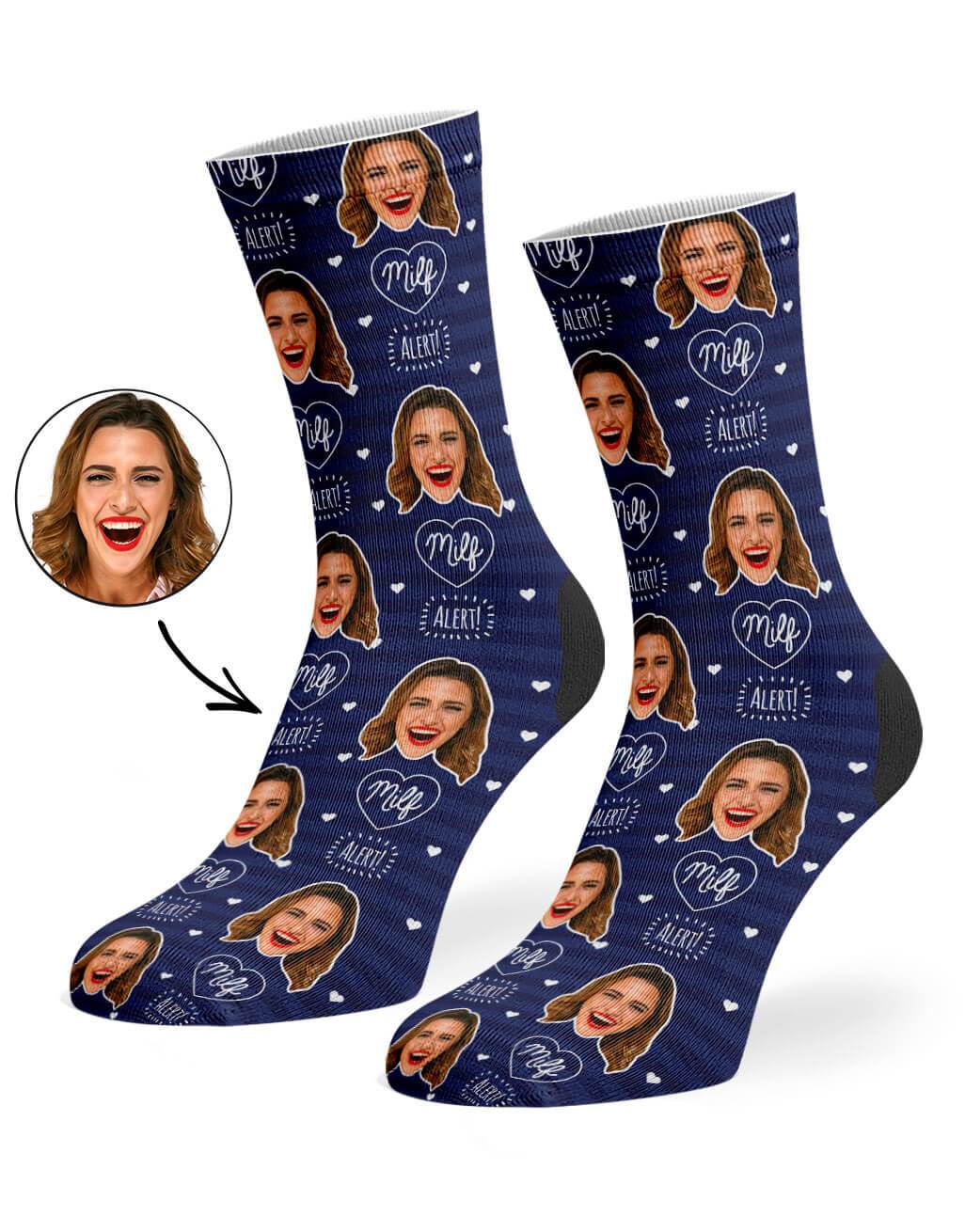 Milf Alert Custom Socks