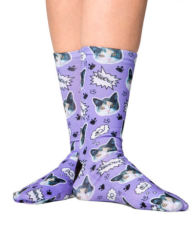Your Cat Meow Custom Socks