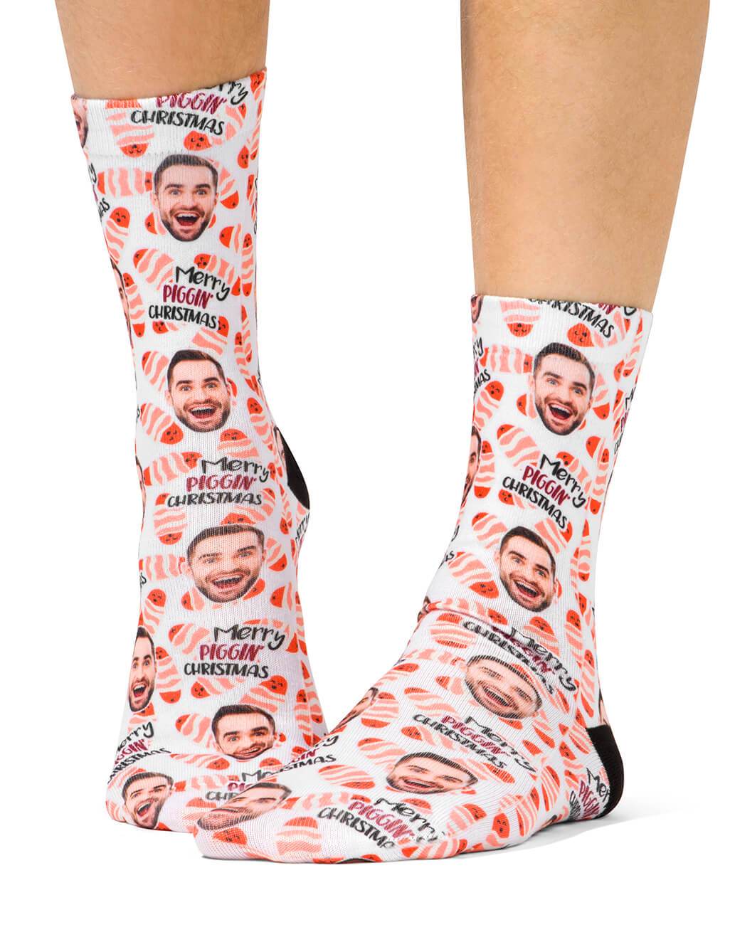 Merry Piggin' Christmas Custom Socks