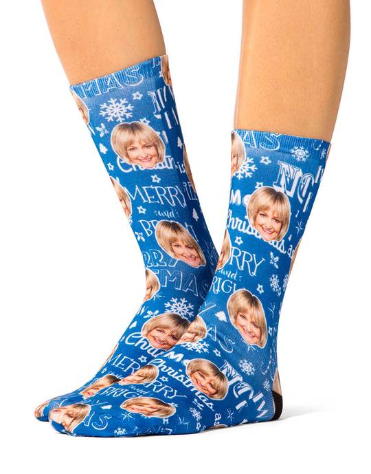 Merry Christmas Custom Socks