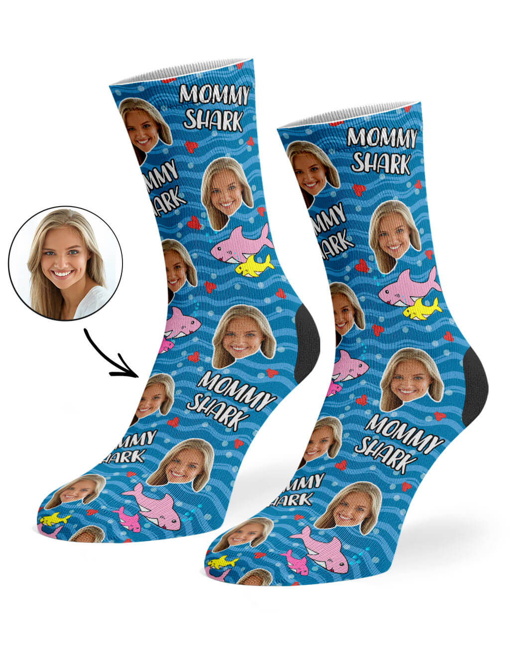 Mommy Shark Custom Socks