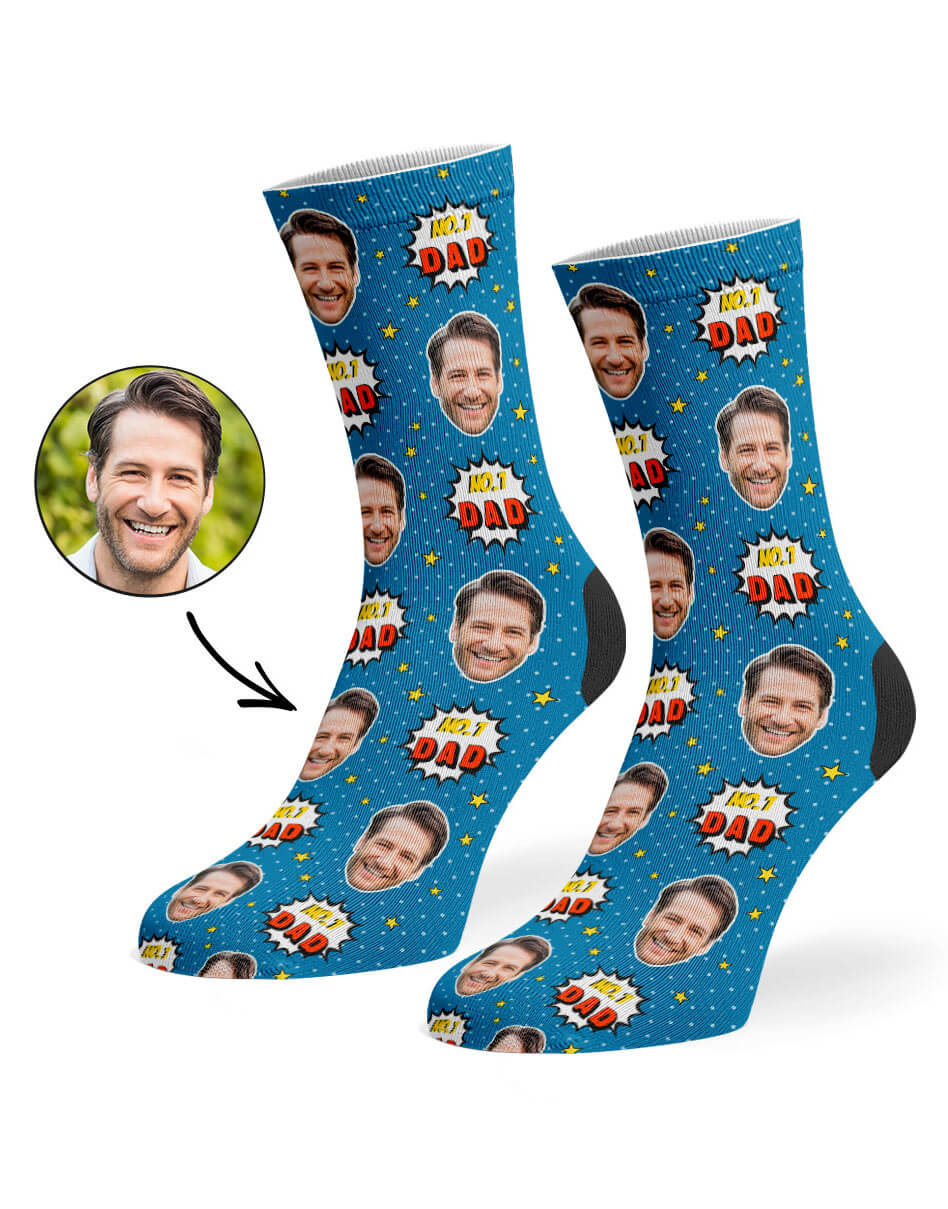 Number 1 Dad Custom Socks
