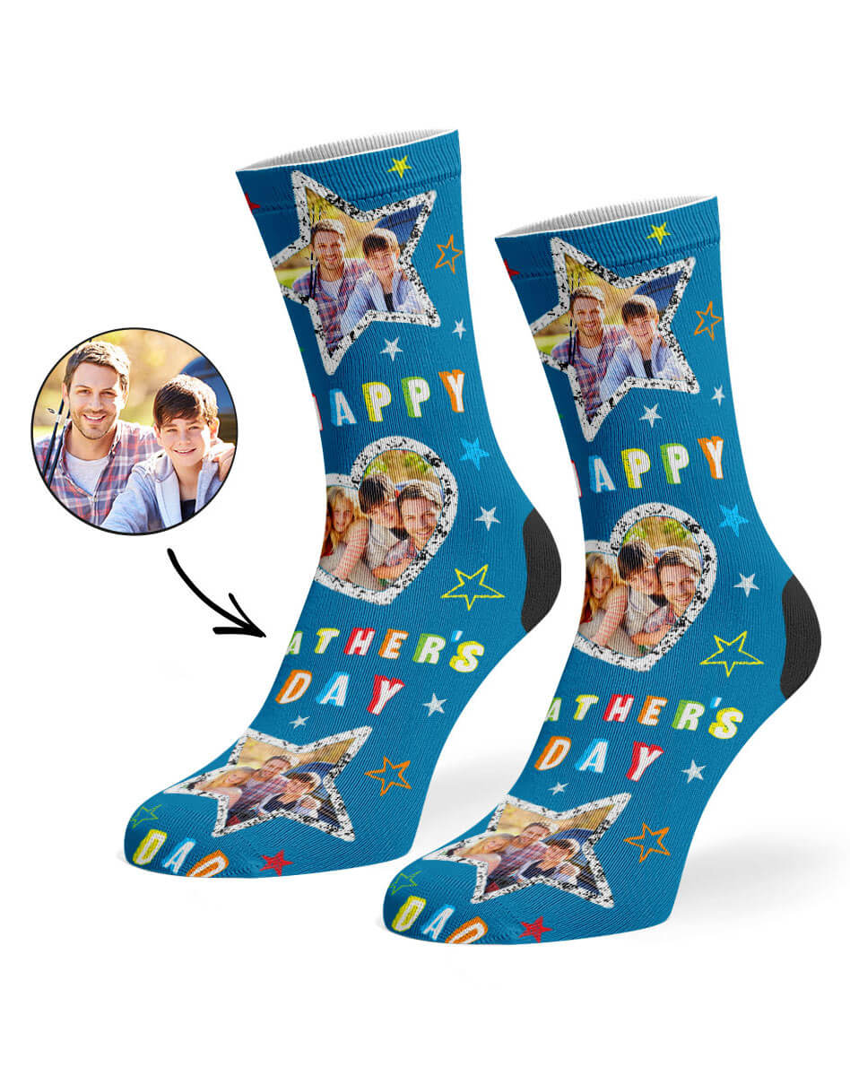 Father's Day Collage Custom Socks
