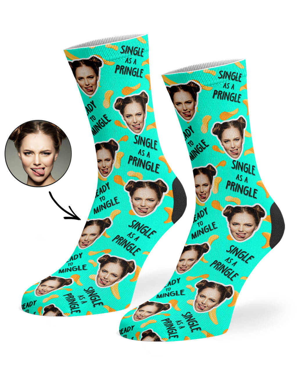 Single As A Pringle Custom Socks
