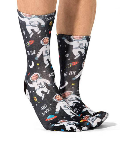 Moon & Back Dad Custom Socks