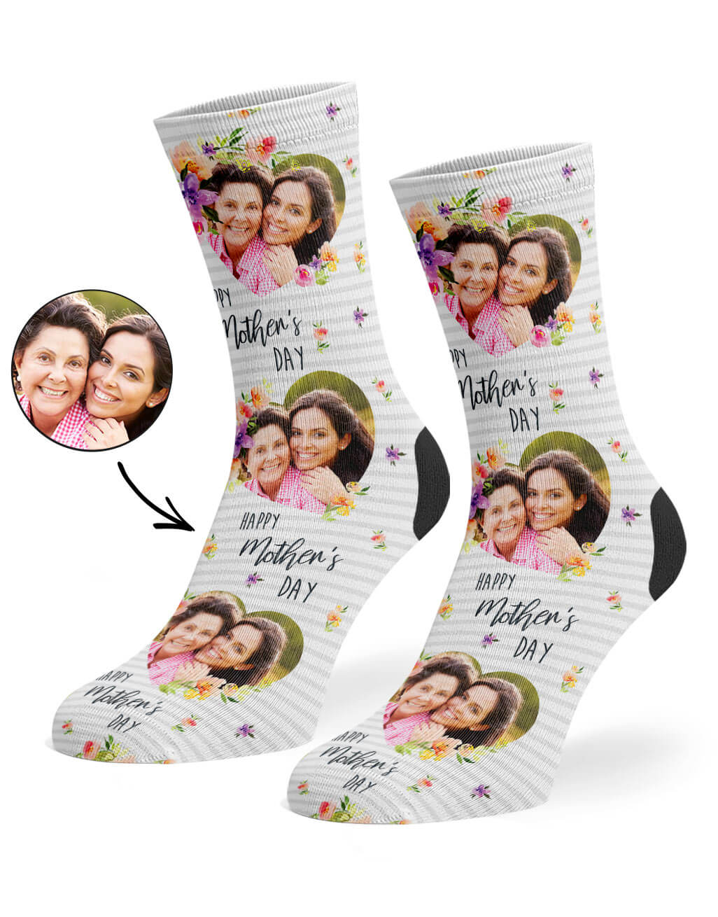 Mother's Day Photo Custom Socks