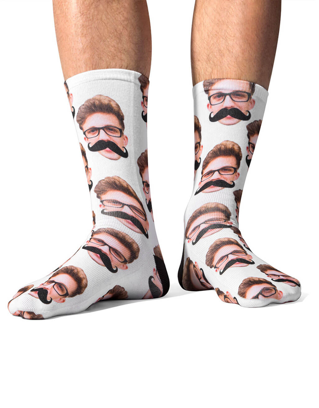 Moustache Me Custom Socks