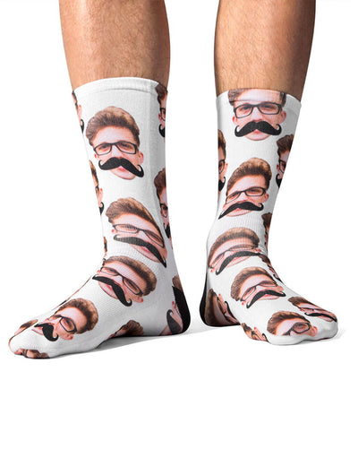 Moustache Me Custom Socks