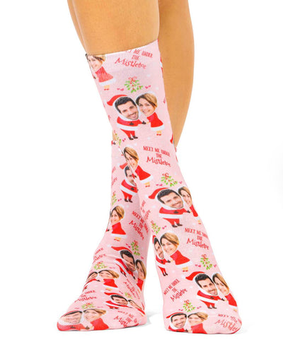 Mr & Mrs Claus Custom Socks