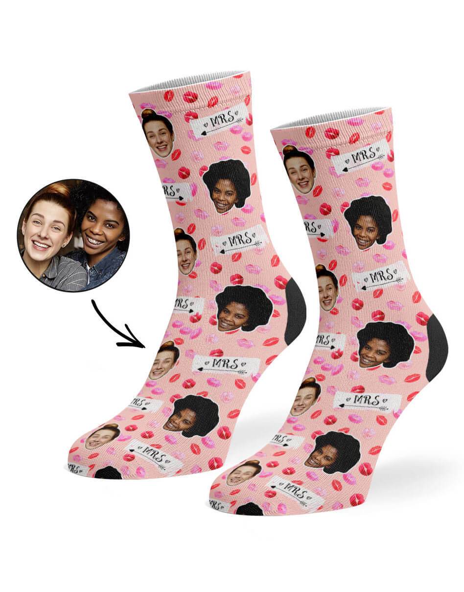 Mrs & Mrs Signs Custom Socks