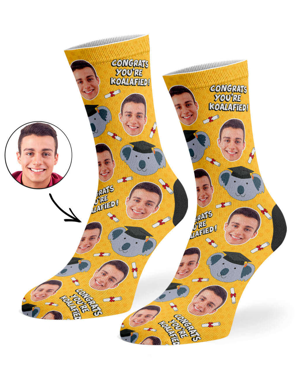 Congrats You're Koalafied Custom Socks