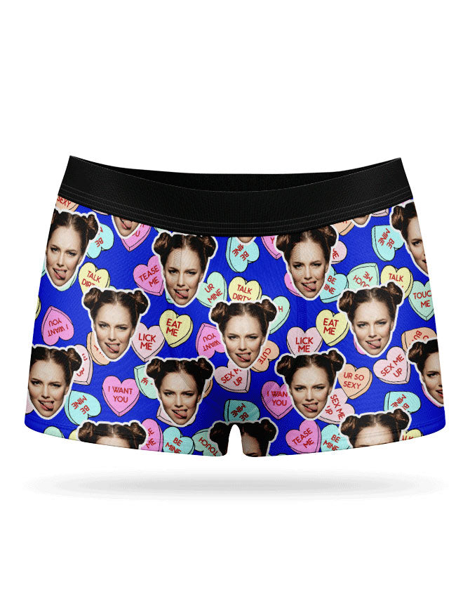 Naughty Love Hearts Custom Boxers