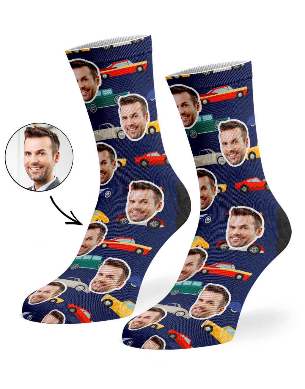 Car Face Custom Socks