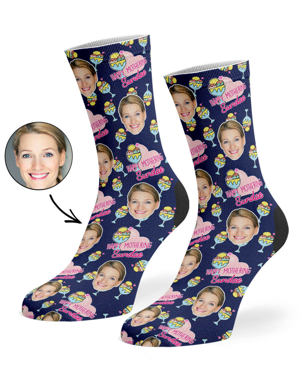 Happy Mothering Sundae Custom Socks
