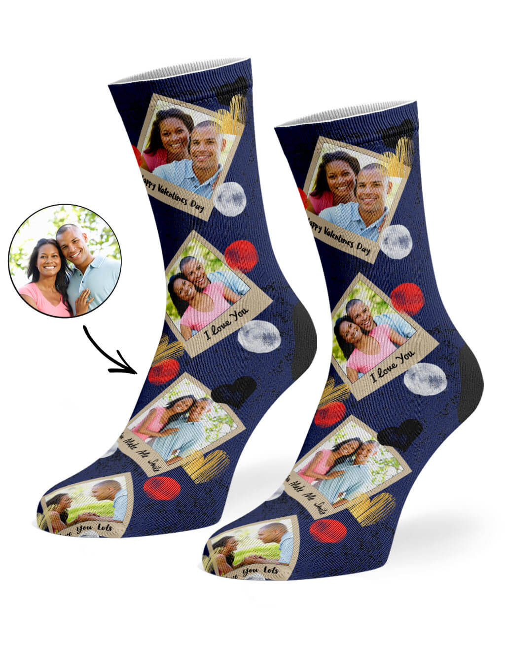 Polaroid Love Custom Socks