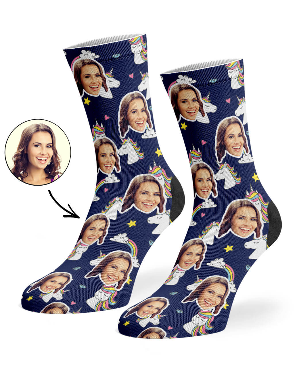 Rainbow Unicorn Custom Socks