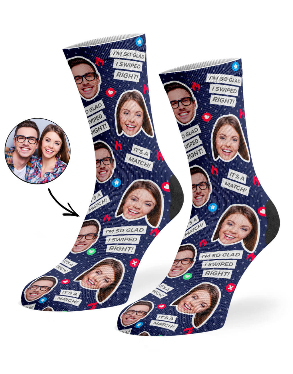Tinder Custom Socks
