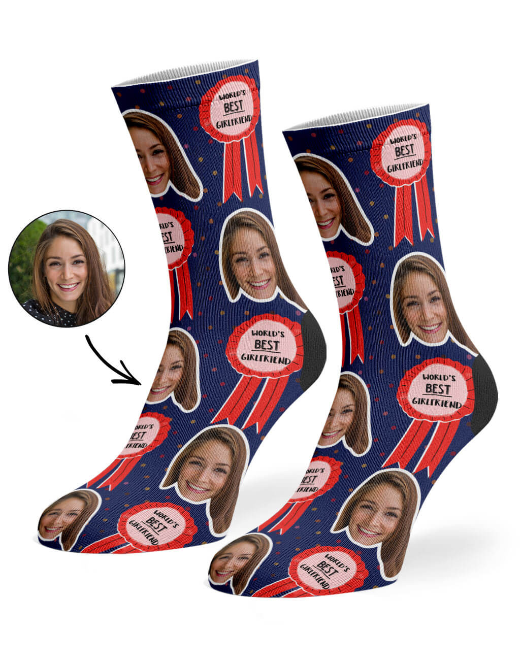 World's Best Girlfriend Custom Socks