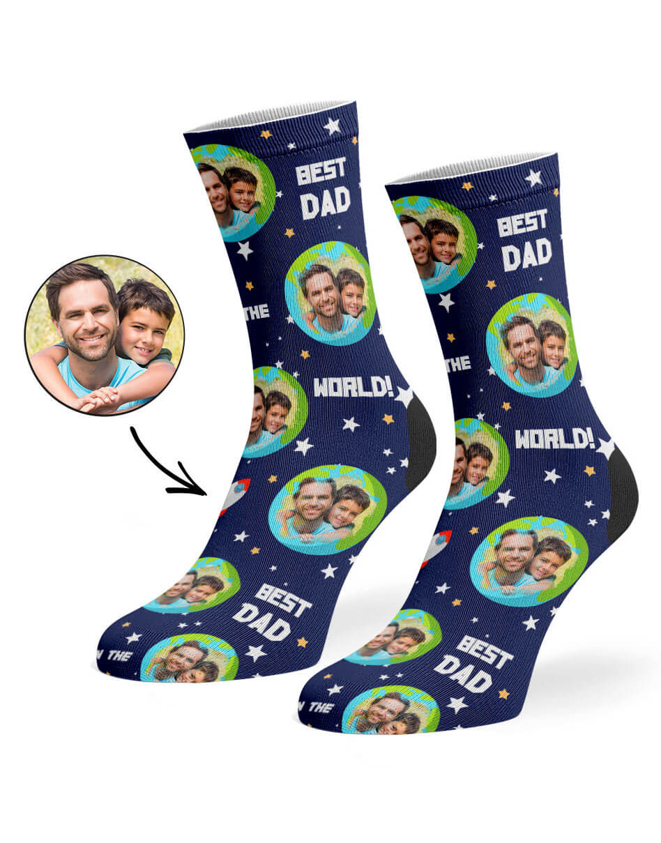 Best Dad In The World Custom Socks