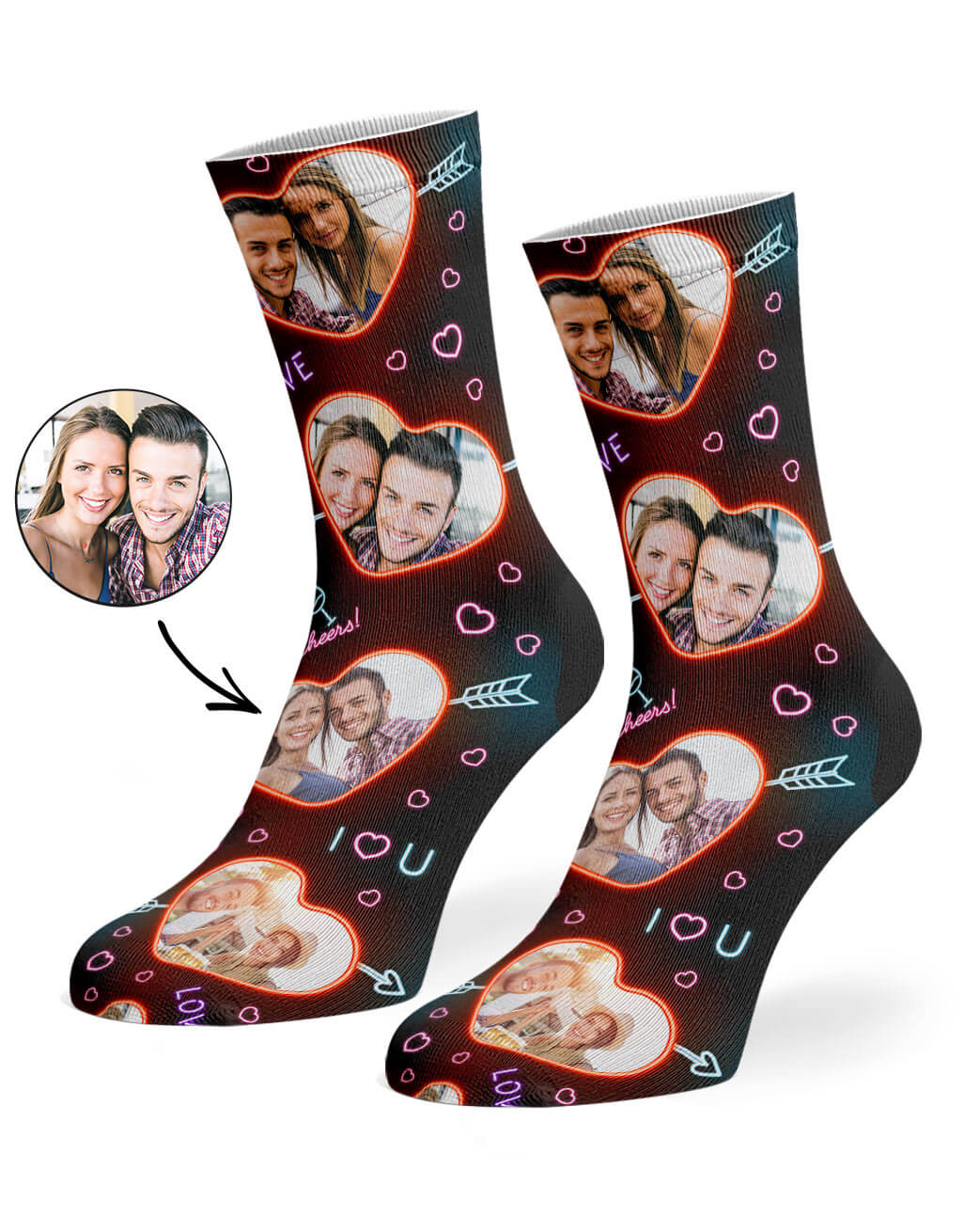 Love Collage Custom Socks