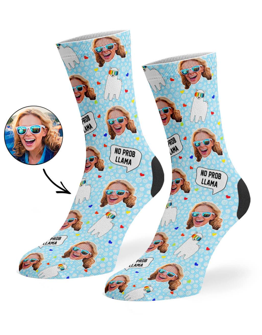 No Prob-Llama Custom Socks