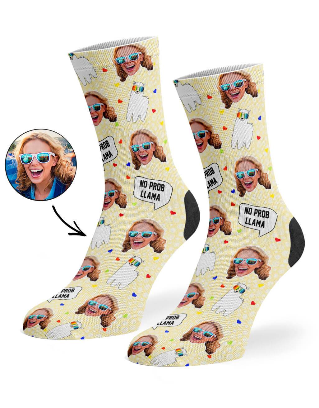 No Prob-Llama Custom Socks