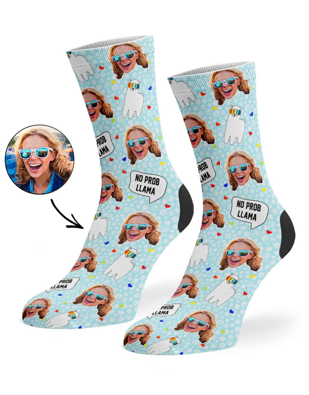 No Prob-Llama Custom Socks
