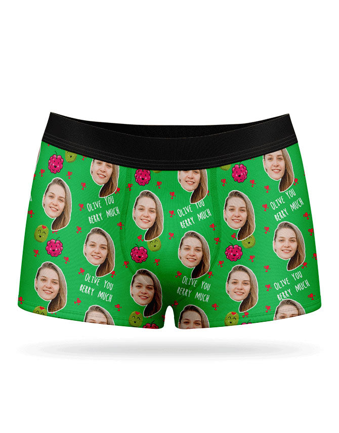 Olive You Berry Much Custom Boxers