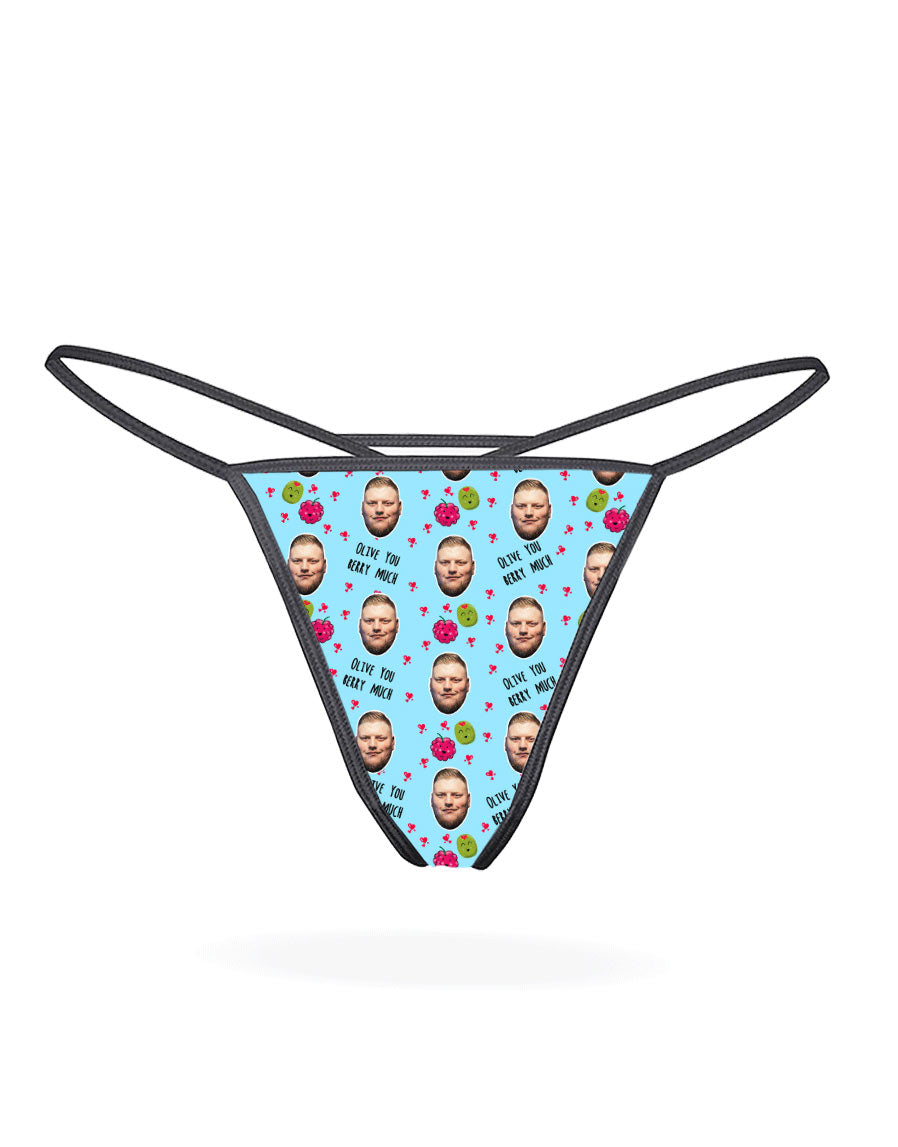 Olive You Berry Much Custom Thong
